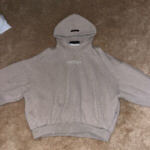 Essentials Fear Of God hoodie- color: greyish tan
size: Small/Medium